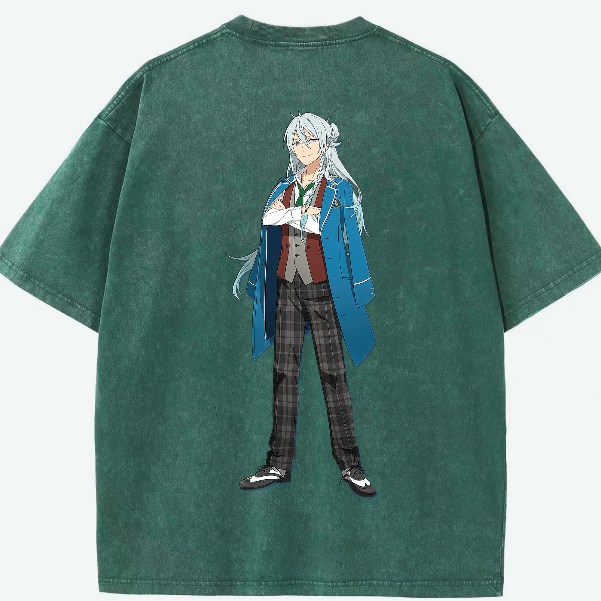 （画像用） あんさんぶるスターズ! Ensemble Stars 綿100% ヴィンテージ風 半袖Tシャツ（背面プリント）
